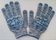 Перчатки х/б 5-ти нитка ПВХ серые, 10 класс вязки, 50 гр., В приДАЧУ