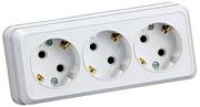 Розетка 3-я с/з белый ОП 16А, 250В, TANGO