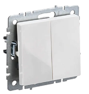 Выключатель 2-кл. бел. BRITE СП, 10А (ВС10-2-0-БрБ) (механизм) ИЭК