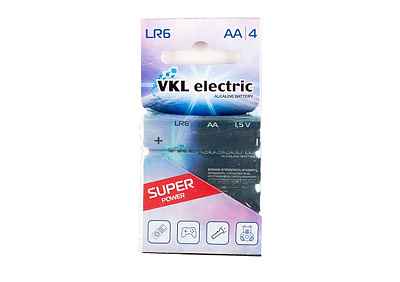 Батарейка LR 6 / АА VKL electric Alkaline BL* 4