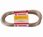 Трос стальной в ПВХ изоляции d=2.0 мм, моток 20 метров REXANT