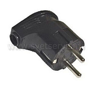 Вилка с/з черная угловая 16А 250В в инд. упаковке Универсал (А0105)