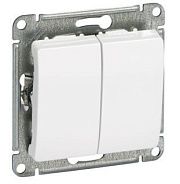 Выключатель 2кл. белый СП, 10А (механизм) GLOSSA