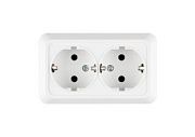 Розетка 2-я с/з белый ОП 16А, 250В TANGO