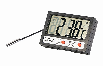 Термометр электронный комнатно-уличный с часами REXANT