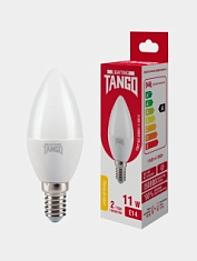 Лампа светодиодная 11W E14 свеча 3000K 220V (TANGO LED C37-11W-E14-N) TANGO (5/10/100)