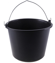 Ведро строительное полипропилен 16 л черное г.Павлово (1)