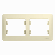 Рамка 2-я горизонтальная бежевый GLOSSA
