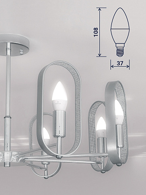 Лампа светодиодная 10W E14 свеча 4000K 220V (LED PREMIUM C37-10W-E14-W) Включай