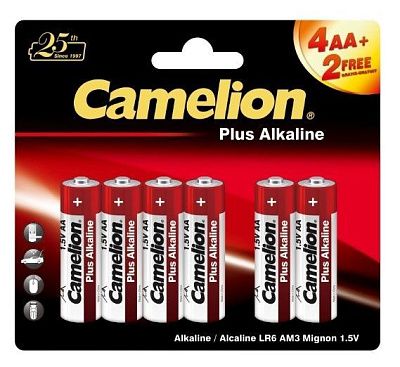 Батарейка LR 6 / АА Camelion Plus Alkaline BL*4+2 АКЦИЯ