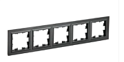 Рамка 5-мест. черн. BRITE (РУ-5-БрЧ) ИЭК