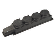 Колодка четырехместная с заглушками с/з 16А 250В IP44 Светоприбор (1/20)