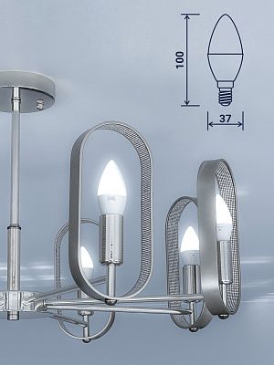 Лампа светодиодная 9W E14 свеча 6500K 220V (TANGO LED C37-9W-E14-WW) TANGO