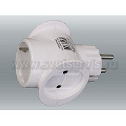 Тройник с/з 16А универсальный, белый (3T1) TOKER