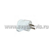 Вилка с/з белая угловая 16А 250В Makel