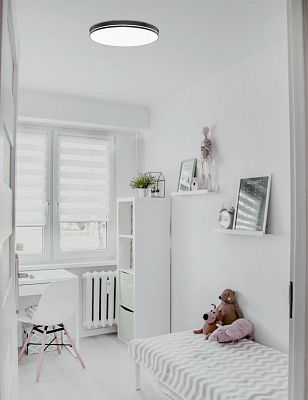 Светильник LED настенно-потолочный "МАТРИКС ЧЕРНЫЙ" 60Вт НББД-RC-Р-1 (390*76мм, основание 350мм) с ИК ДУ TANGO РОССИЯ ЦВЕТНАЯ УПАКОВКА