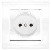 Розетка б/з белый СП, 16А, 220В (7947588) Бриллиант