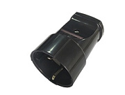 Штепсельное гнездо с/з черный 16А 250В TANGO