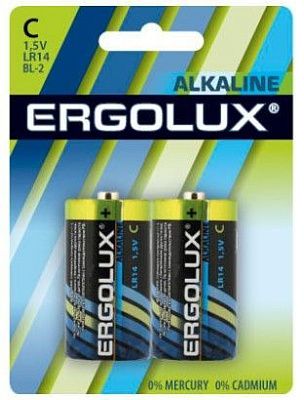 Батарейка LR14 / C ERGOLUX Alkaline BL*2