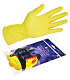 Перчатки латексные с хлопковым напылением повышенной эластичности р-р М, 43мкм, 30гр, длина 305мм, желтые