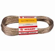 Трос стальной в ПВХ изоляции d=2.5 мм, моток 20 метров REXANT