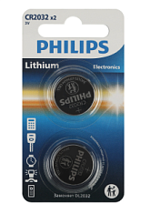Батарейки CR2032 PHILIPS BL*2 (бат. литиевая)