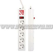 Сетевой фильтр 5*0,5м с з/к (белый) Москва Power Cube B 10А