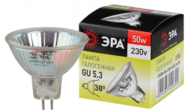 Лампа галогеновая JCDR  50W 220V GU5.3 (d=50mm) Эра
