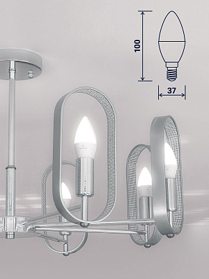 Лампа светодиодная 6W E14 свеча 4000K 220V (LED PREMIUM C37-6W-E14-W) Включай