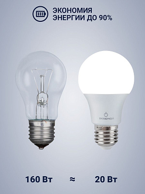 Лампа светодиодная 20W E27 A65 6500K 220V (LED PREMIUM А65-20W-E27-WW) Включай