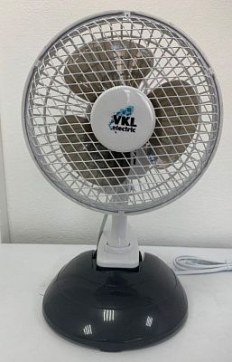 Вентилятор настольный VTF-03 Black, 20 Вт, 2 режима, 220 В, чёрный VKL electric (1/12)