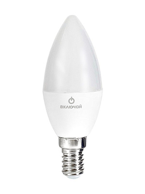 Лампа светодиодная 10W E14 свеча 6500K 220V (LED PREMIUM C37-10W-E14-WW) Включай
