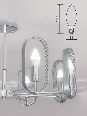 Лампа светодиодная 7W E14 свеча 4000K 220V (TANGO LED C37-7W-E14-W) TANGO