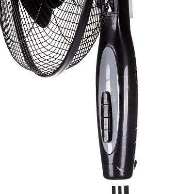 Вентилятор напольный VGF-01 Black, 40 Вт, 3 режима, 90º поворот, чёрный VKL electric (4)