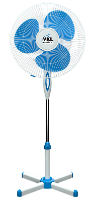 Вентилятор напольный VGF-01 Blue, 40 Вт, 3 режима, 90º поворот, синий VKL electric (1)