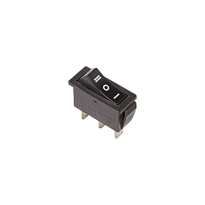 Выключатель клавишный 250V ON-OFF-ON, 10А (1*3с), черный с нейтралью, REXANT